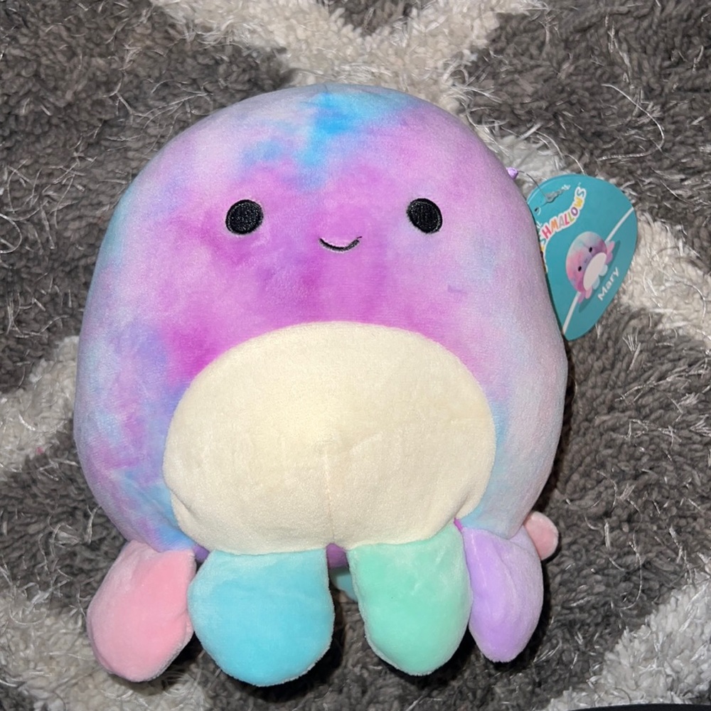 NWT Mary the Octopus Squishmallow 7 inch Purple, Blue & Green